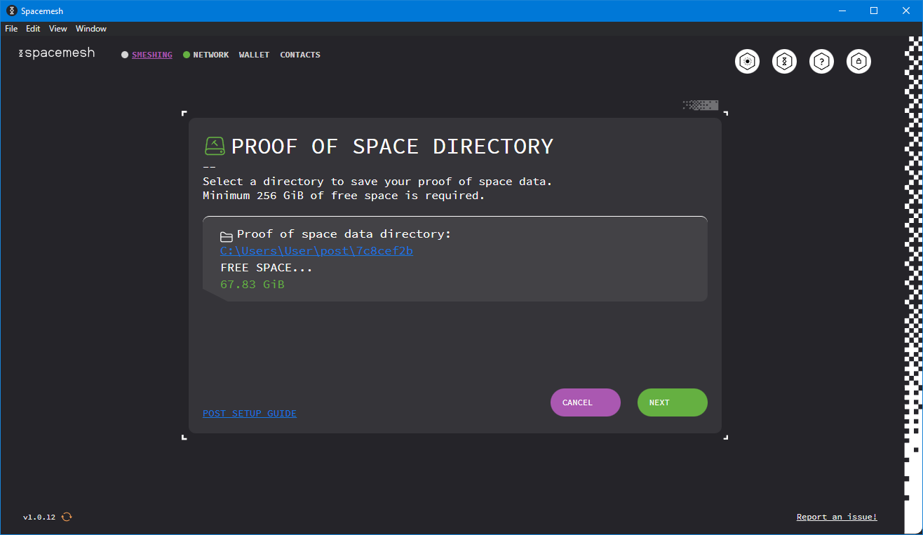 SMAPP: proof of space directory